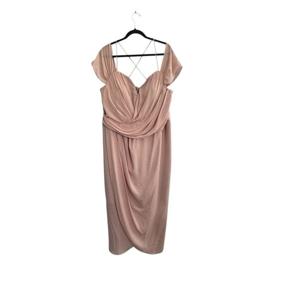 CITY CHIC Entwine Plus Size Maxi Dress Ballet Pink L/20 Mother Bride NWT $189 - Picture 1 of 11